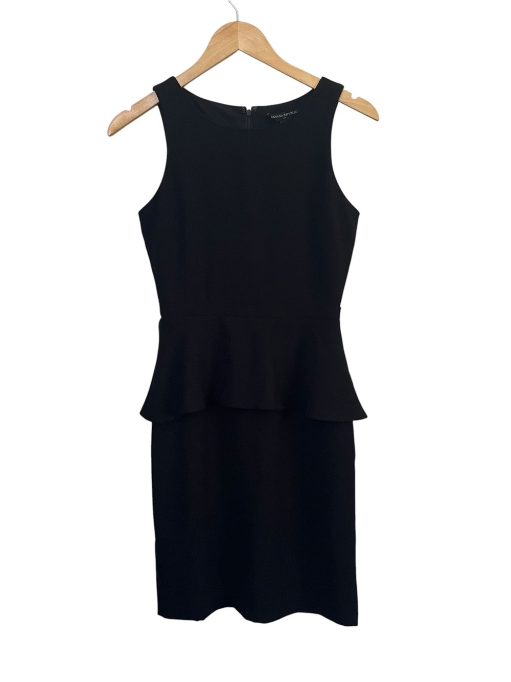 Banana Republic NWT Black Peplum Sheath Dress Sleeveless Size 0